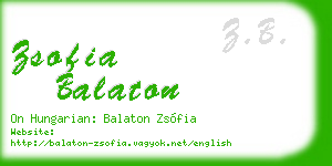 zsofia balaton business card