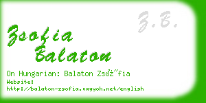 zsofia balaton business card